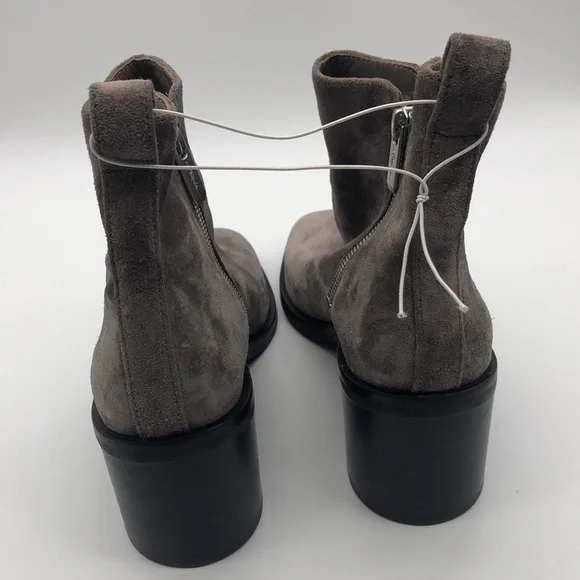 3.1 PHILLIP LIM Charcoal Gray Elegant Suede Ankle Boots. - Picture 4 of 12